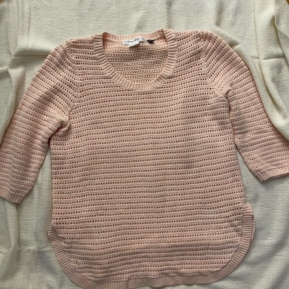 In every story- Ladies Baby Pink Cotton Knit Sweater - Picture 5 of 9